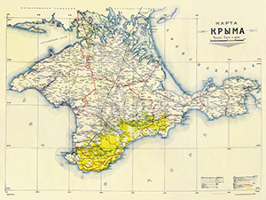Карта Крыма 1922 года