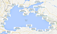 Температура воды на Черном море сегодня.